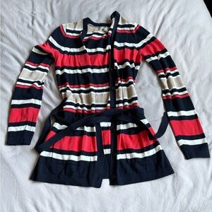 Banana Republic Striped Cardigan with Belt